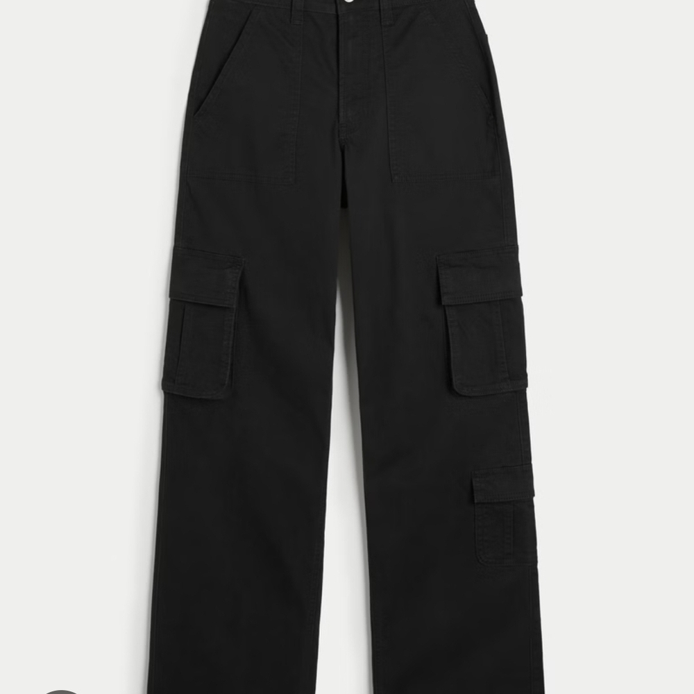 Hollister Ultra Highrise Baggy Black Cargo